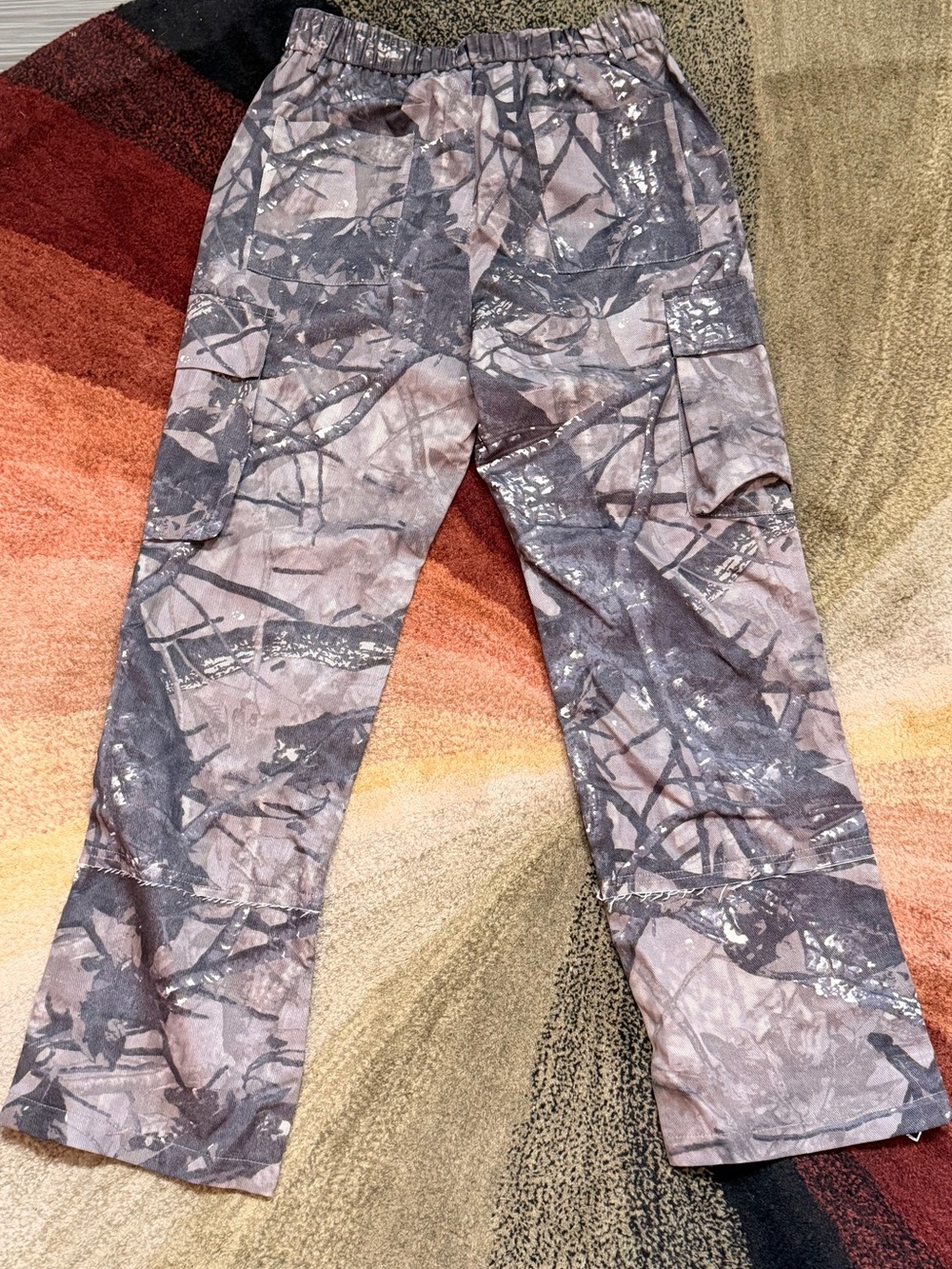 Men Cargo Joggers in Brown and Gray Camo